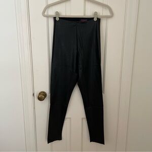 Commando 7/8 Length Faux Leather Leggings, Black, Medium